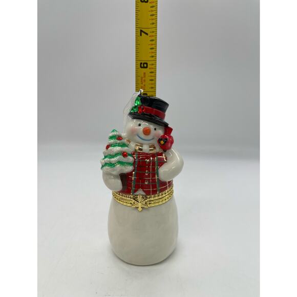 Hallmark Keepsake Limoges Snowman Ornament & Trinket Box - Picture 7 of 8